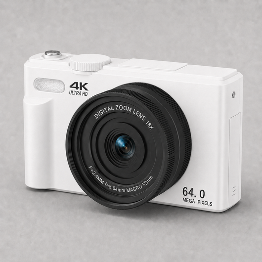 DayRoll Q6 pocket camera white color variant front view